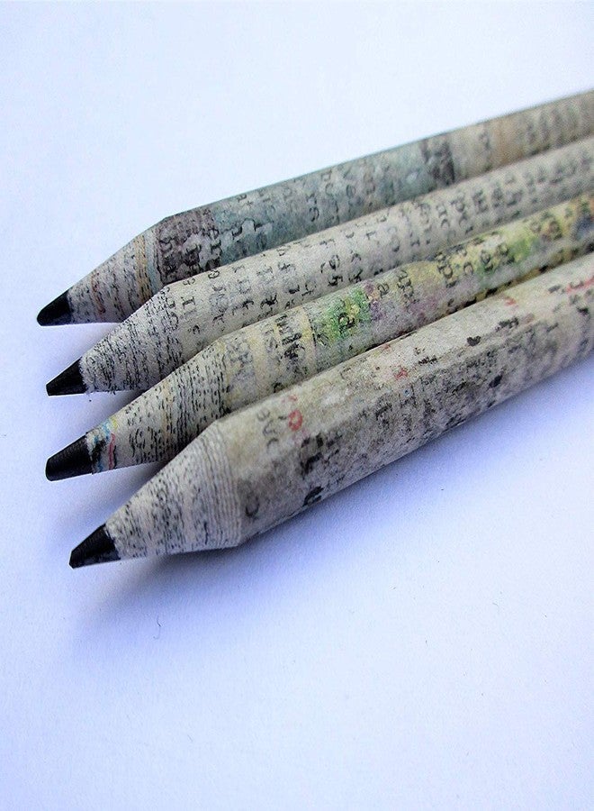 VeleSolve Recycled Newspaper Pencils Eco-Friendly For Kids School | Non-Toxic, Suitable For All Art & Craft, General Home, Office Or School Use (News Paper Pencil, 10) - Image 2